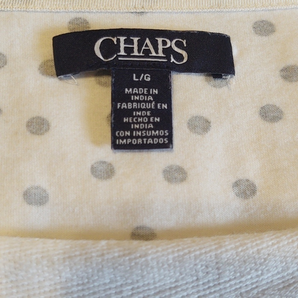 Chaps Women's Short Sleeve Square Neck Cotton TShirt with Decorative Trim - Picture 5 of 7
